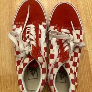 Red Checkered Vans